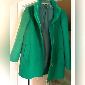 J Crew emerald green Mercantile city coat